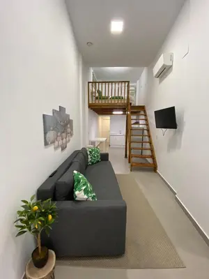 Una televisión o centro de entretenimiento en Encantador Estudio en el centro