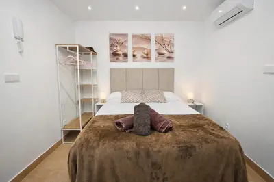 Cama o camas de una habitación en Apartamento para pareja en Jaén