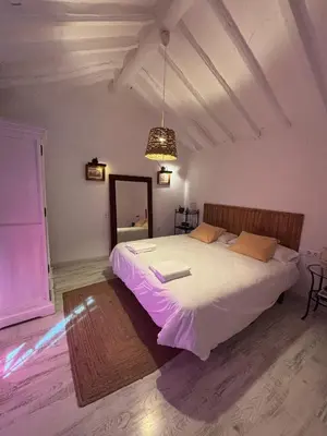 Cama o camas de una habitación en Casa Cerca del cielo