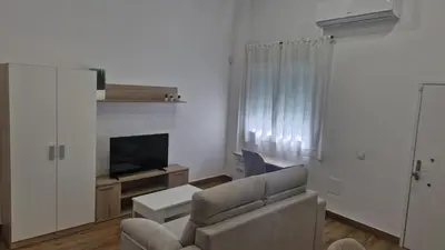 Una televisión o centro de entretenimiento en Reding Loft