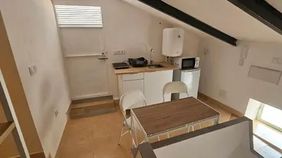 Una cocina o zona de cocina en Ático para 2 personas en Jaén