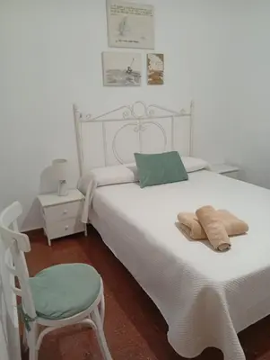 Cama o camas de una habitación en Alojamiento Rural Paraiso Pozuela