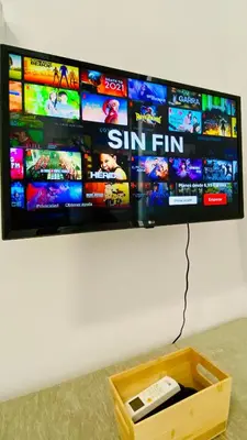 Una televisión o centro de entretenimiento en Villa Estrella