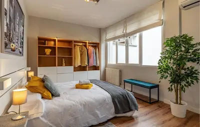 Cama o camas de una habitación en Beautiful Home In Illora