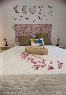 Cama o camas de una habitación en Casa Paraíso Interior Catedral Jaén