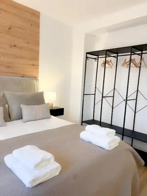 Cama o camas de una habitación en Casa Puerta del Valle