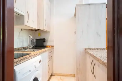 Una cocina o zona de cocina en Palacio de Congresos piscina y parking