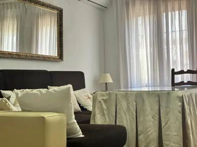 Zona de estar de Apartamento luminoso con patio privado junto a la Plaza de Toros de Montoro