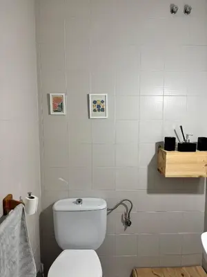 Un baño de Apartamento luminoso con patio privado junto a la Plaza de Toros de Montoro