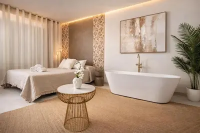 Cama o camas de una habitación en Suite Mirador Belmez