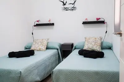 Cama o camas de una habitación en Casa Molino San Antonio
