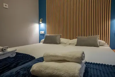 Cama o camas de una habitación en Casa Ollerías