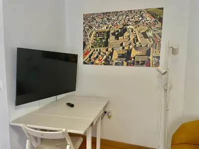 Una televisión o centro de entretenimiento en Geysotur Villa de Viana