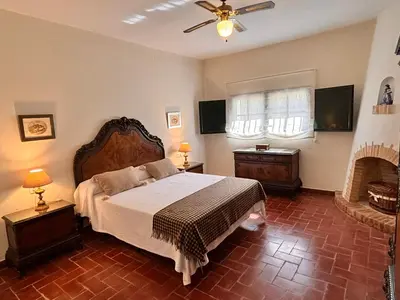 Cama o camas de una habitación en Casa rural Cortijo el Chamorro