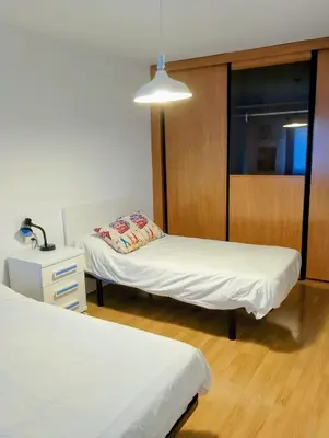 Cama o camas de una habitación en Los Rosales de la Charca