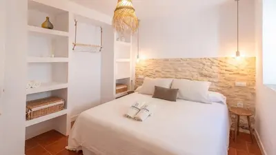 Cama o camas de una habitación en La Gloria Setenil de las Bodegas by Ruralidays