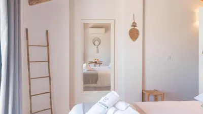Cama o camas de una habitación en La Gloria Setenil de las Bodegas by Ruralidays