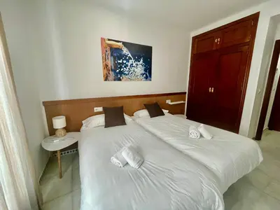 Cama o camas de una habitación en Geysotur Alcántara