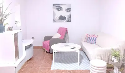 Zona de estar de Beautiful house near the center with terrace