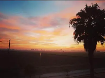 Amanecer o atardecer desde el chalet de montaña o alrededores