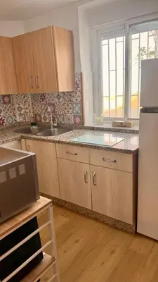 Una cocina o zona de cocina en Alojamiento turístico Puerta del Puente Romano