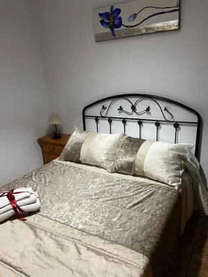Cama o camas de una habitación en Vivienda Rural Los Tajos de Setenil