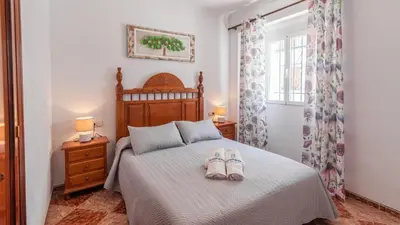 Cama o camas de una habitación en Casa Ángeles Cuevas Bajas by Ruralidays