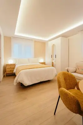 Cama o camas de una habitación en Fuente H1