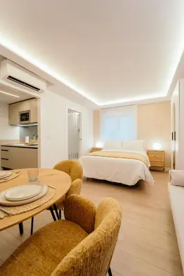 Cama o camas de una habitación en Fuente H1