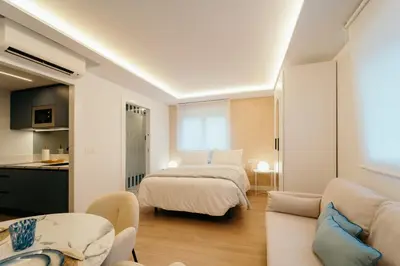 Cama o camas de una habitación en Fuente H2
