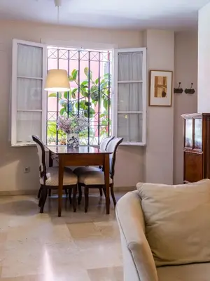 Zona de estar de Lirio de Sevilla Apartment with a pool in the old town