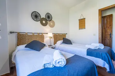 Cama o camas de una habitación en Cubo's Casa Rural La Camorra Cortijo el Puntal
