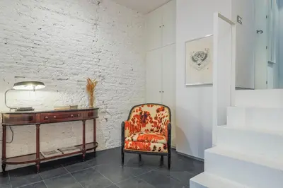 Zona de estar de Duplex with terrace and pool in the center, WiFi, AC Matahacas dos dormitorios