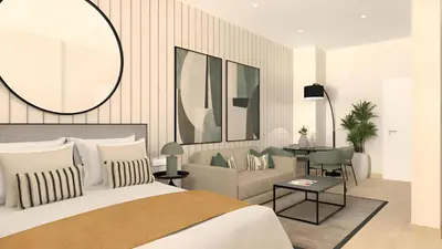 Cama o camas de una habitación en ITC Córdoba by Soho Boutique