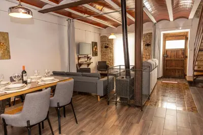 Zona de estar de Casa el Cobijo Baeza en Casco histórico-WI FI gratuito