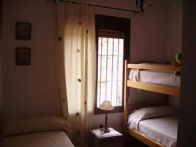 Cama o camas de una habitación en Casa Arroyo Precioso