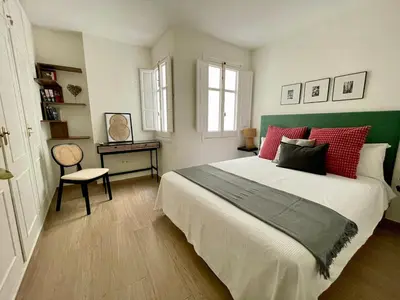 Cama o camas de una habitación en Apartamento en Sevilla, Alameda, Calle Feria