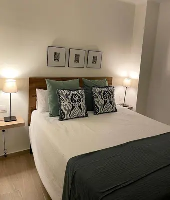 Cama o camas de una habitación en Apartamento en Sevilla, Alameda, Calle Feria