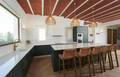 Una cocina o zona de cocina en Casa rural Fuente Serena