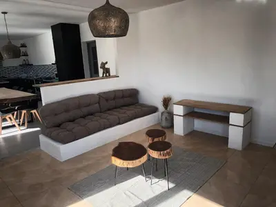 Zona de estar de Casa Laguna