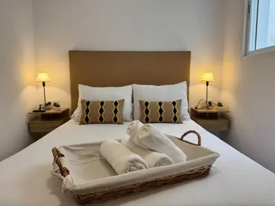 Cama o camas de una habitación en Apartamento El Alma de Santa Marina