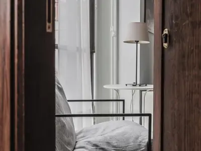Cama o camas de una habitación en San Leandro ático