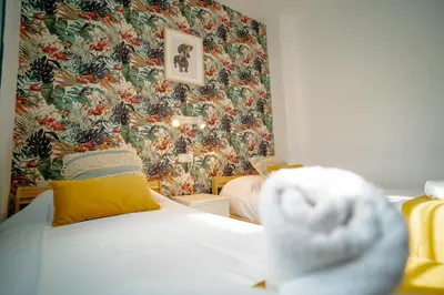 Cama o camas de una habitación en Wallada Patio Andalusí