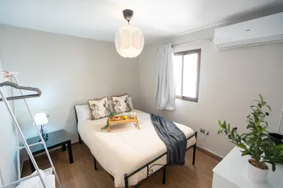 Cama o camas de una habitación en Casita con vistas a la montaña en Antequera