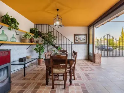 Un balcón o terraza de Beautiful villa with private pool in Baena – 221 m²