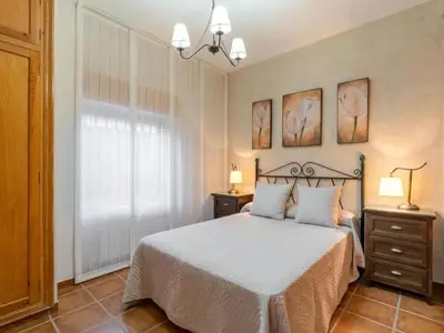 Cama o camas de una habitación en Beautiful villa with private pool in Baena – 221 m²