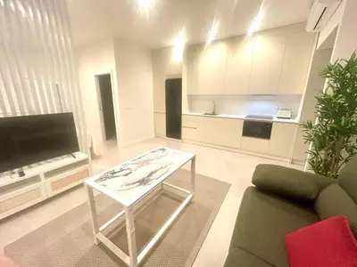 Una televisión o centro de entretenimiento en Apartamentos Almogavares Las Rosas