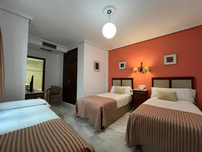 Cama o camas de una habitación en Hotel Maestre