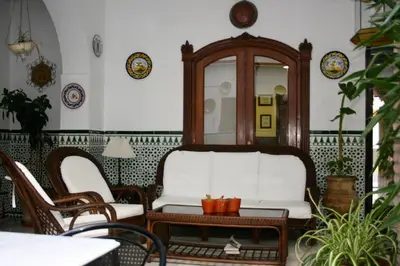Zona de estar de Hostal la Fuente