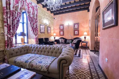 Zona de estar de La Casona de Calderón Gastronomic & Boutique Hotel